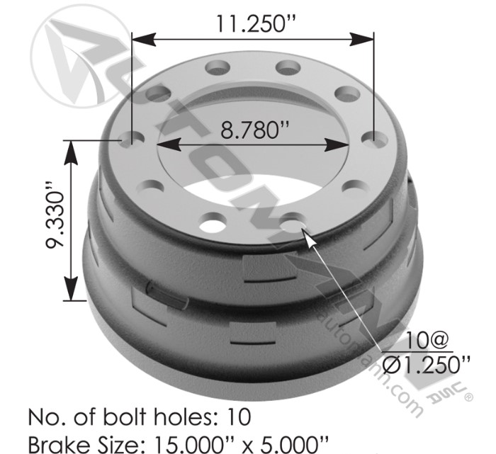 Brake Drum - 151.5504BA