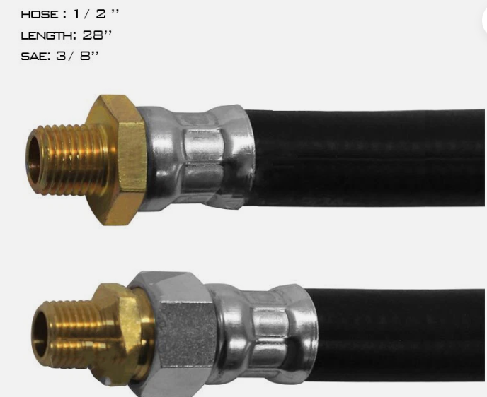 Air Hose Assembly ½" ID x 3/8" NPT x 28" - 177.7828