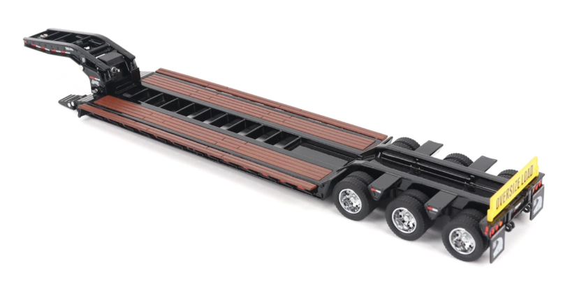 1:50 Trail King TK120 Hydraulic Detachable Gooseneck Lowboy Trailer - Black Outrigger Version - 71137