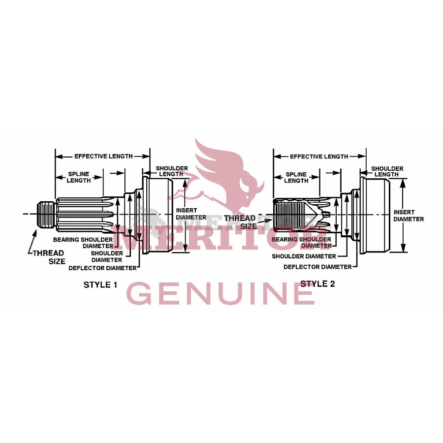 Drive Shaft Stub Shaft - 18N5391