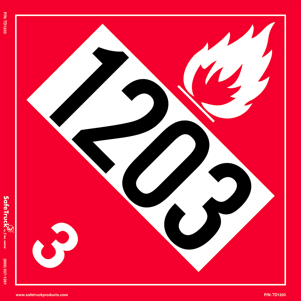 10.75"x10.75" FLAMMABLE 2 - 1203 Class 3 Decal TD1203 - TD1203