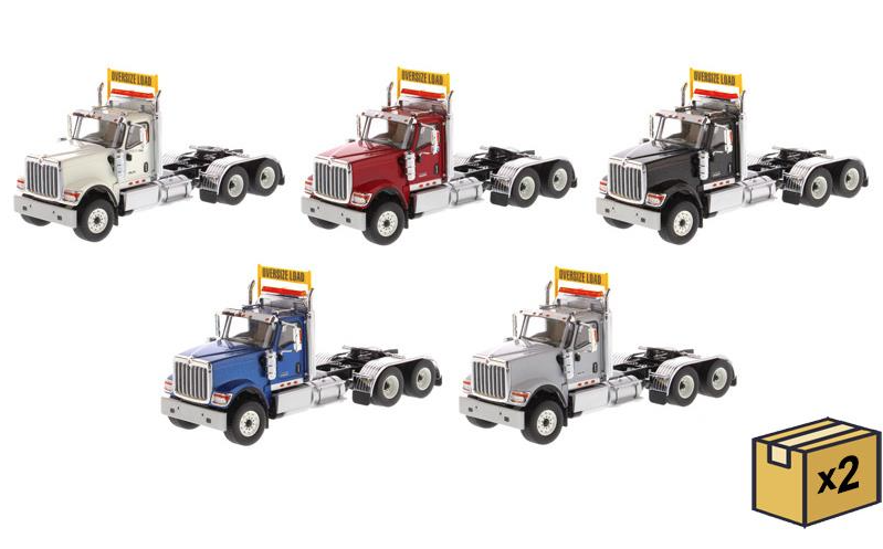 1:50 International HX620 SBFA Day Cab Tridem – 10-Piece Assortment – Sold Individually, Random Color - 71012