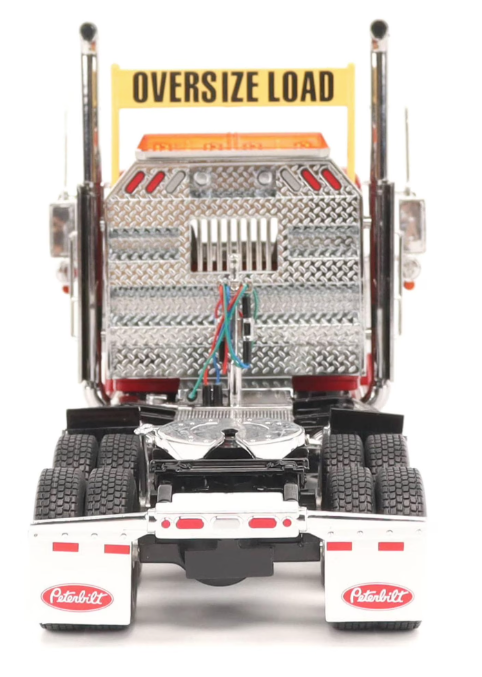 1:32 Peterbilt Model 589 131-inches-BBC Day-Cab Tandem-Axle Legendary Red Truck Tractor - 71146