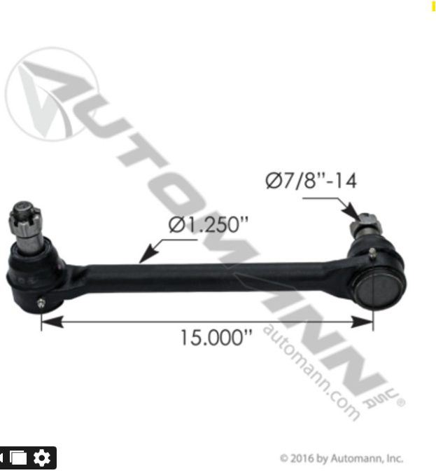 Automann 463.DS7565 Peterbilt Drag Link 15" - 463.DS7565