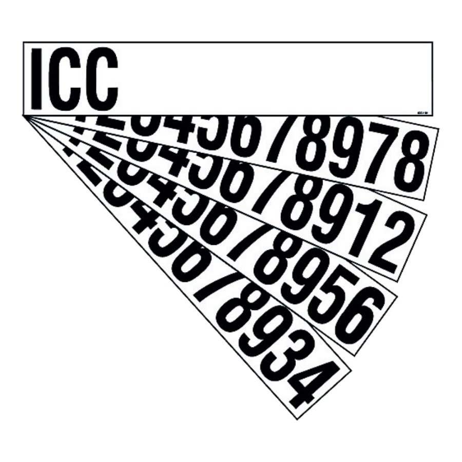 ICC Number Decal Kit - ICC101