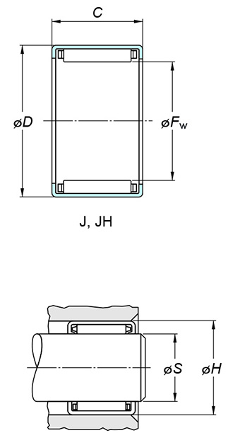 Caged Drawn Cup Needle Roller Bearing - JH-1812