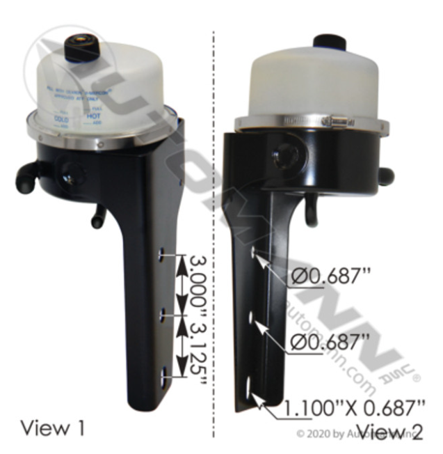 Automann 575.1027 Power Steering Reservoir for Peterbilt - 575.1027