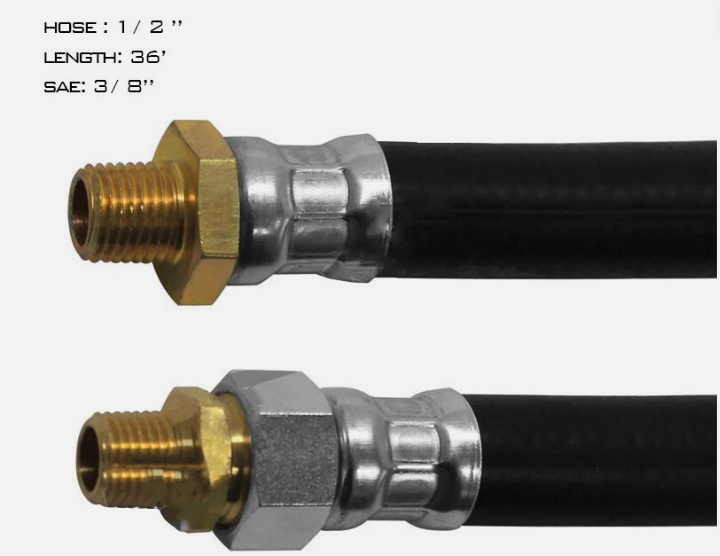 Air Hose Assembly ½" ID x 3/8" NPT x 36" - 177.7836
