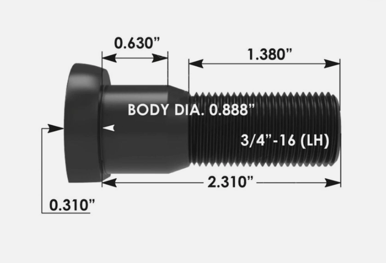 Automann 201.6260L Wheel Stud - 201.6260L