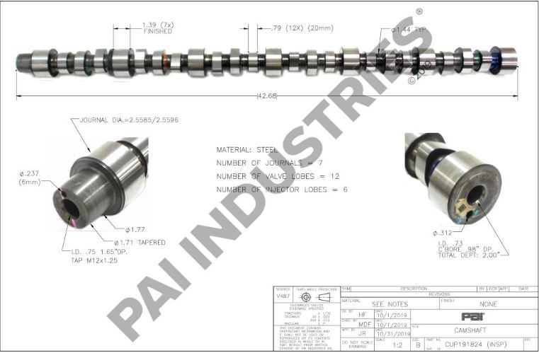 Injector Camshaft - 191824