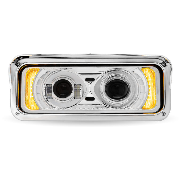 Universal LED Projector Headlight Assembly with Glow Position &amp; Marker LED Accents - TLED-H125