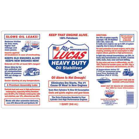 Lucas Oil Heavy Duty Oil Stabilizer - LUCA10001