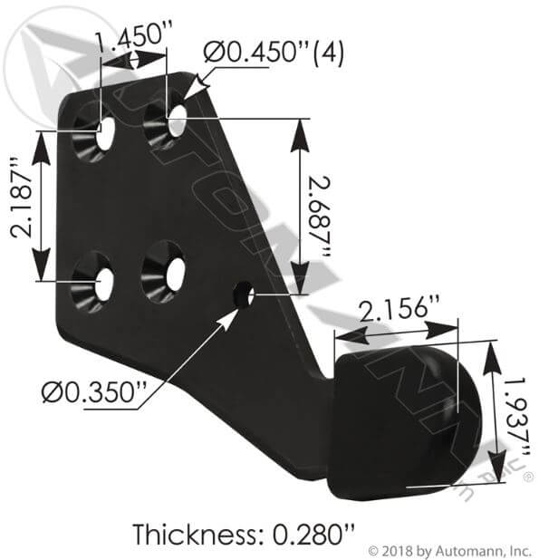 Hood Guide Poly RH - HLK2733R