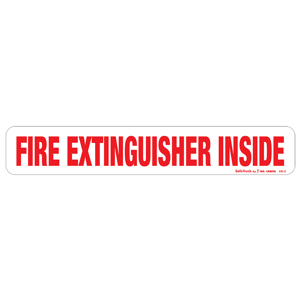 Fire Extinguisher Inside Decal - FXI-2