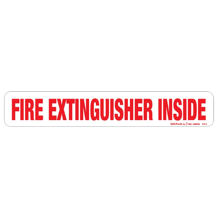 Fire Extinguisher Inside Decal - FXI-2
