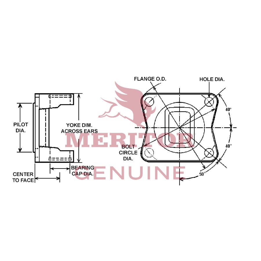 Drive Shaft Flange Yoke - 3XRF2