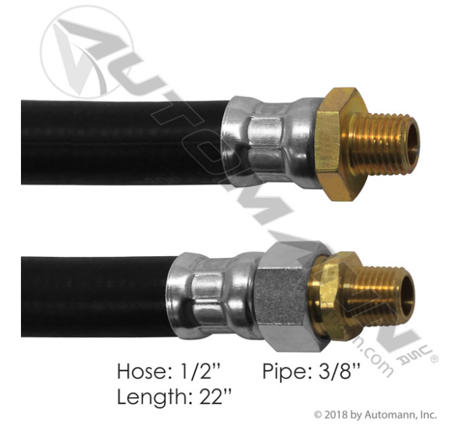 Air Hose Assy ½″ ID × 3/8″ NPT × 22″ - 177.7822