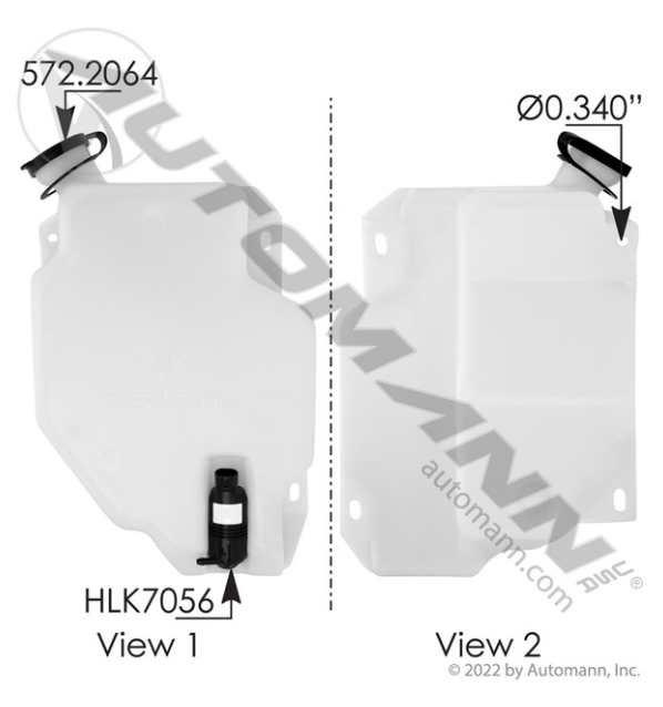 Automann 575.10349 Washer Fluid Reservoir IHC - 575.10349