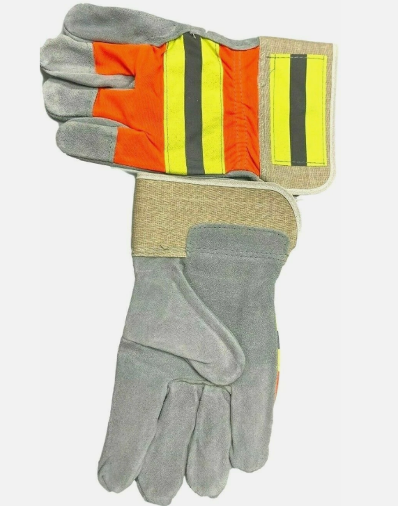 Automann 571.G2003XL Leather Palm Reflective Gloves XLarge - 571.G2003XL