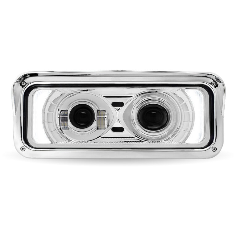Universal LED Projector Headlight Assembly with Glow Position &amp; Marker LED Accents - TLED-H125