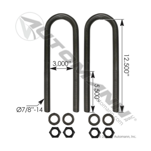 RND 7/8" X 3" X 12-1/2" KIT - UBK8161-124