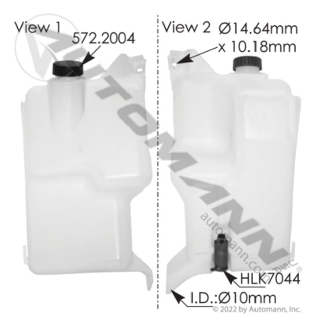 Automann 575.10117 Washer Fluid Reservoir Freightliner - 575.10117