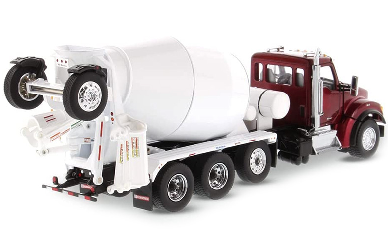 1:50 Kenworth T880 SFFA Tandem with Lift Axle and McNeilus Bridgemaster Mixer - Radiant Red - 71062