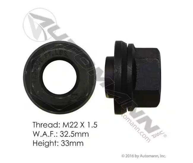 Automann 201.3031 6mm Metric Sleeved Flange Nut - 201.3031