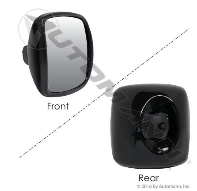 Automann 563.46043 Mirror Black for Freightliner 8" x 8-1/2" - 563.46043