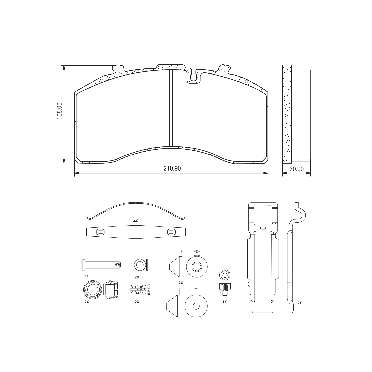 Disc Brake Pad Set - MPBD1369CV