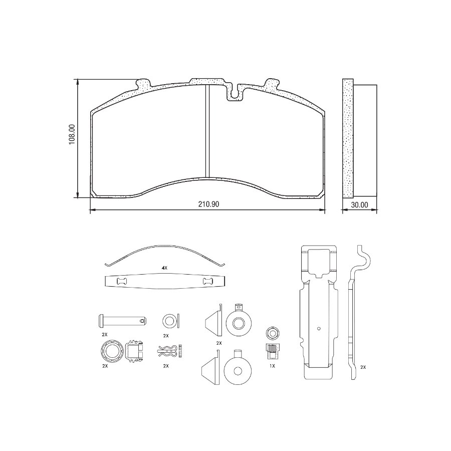 Disc Brake Pad Set - MPBD1369CV