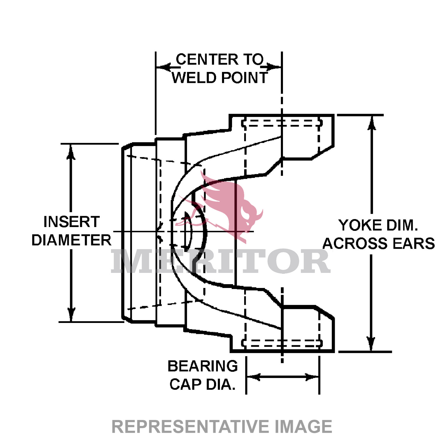 Drive Shaft Tube Weld Yoke - 131N28417