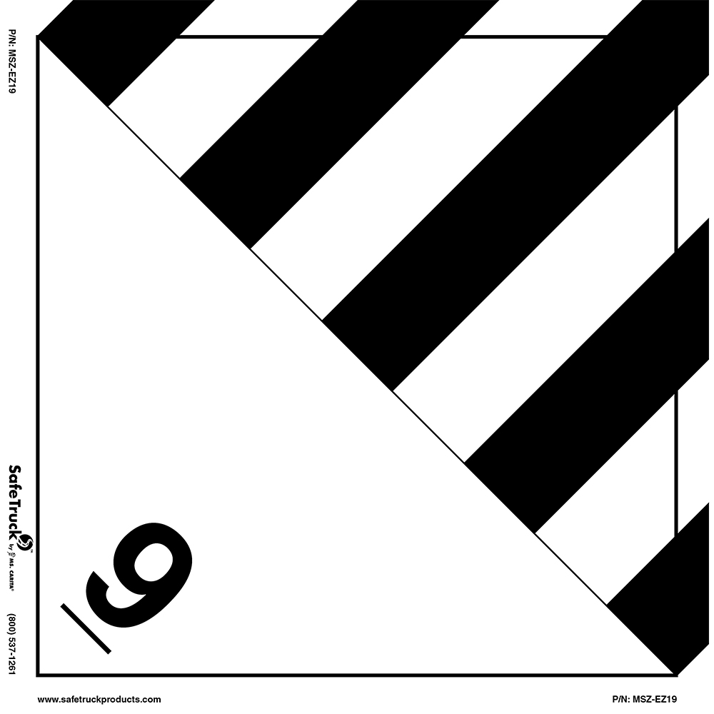 Ms. Carita 10.75"x 10.75" DANGEROUS GOODS 9 Decal MSZ-EZ19 - MSZ-EZ19