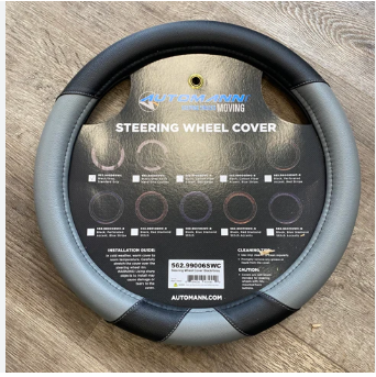 Automann 562.99006SWC Steering Wheel Cover Black/Gray - 562.99006SWC