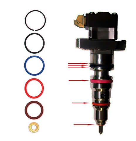 SINGLE FUEL INJECTOR O-RING KIT - 2481394