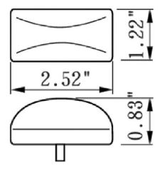 2.5" Rectangular Clearance Marker Light - HD25108R