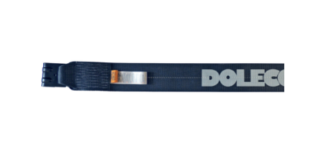 Doleco 23154430 -4"X30' Black Winch Strap w/ Reflective Center Line and Flat Hook - 23154430