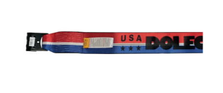 Doleco 23164430C - 4"X30' Patriot Red, White, Blue Winch Strap with Flat Hook - 23164430C