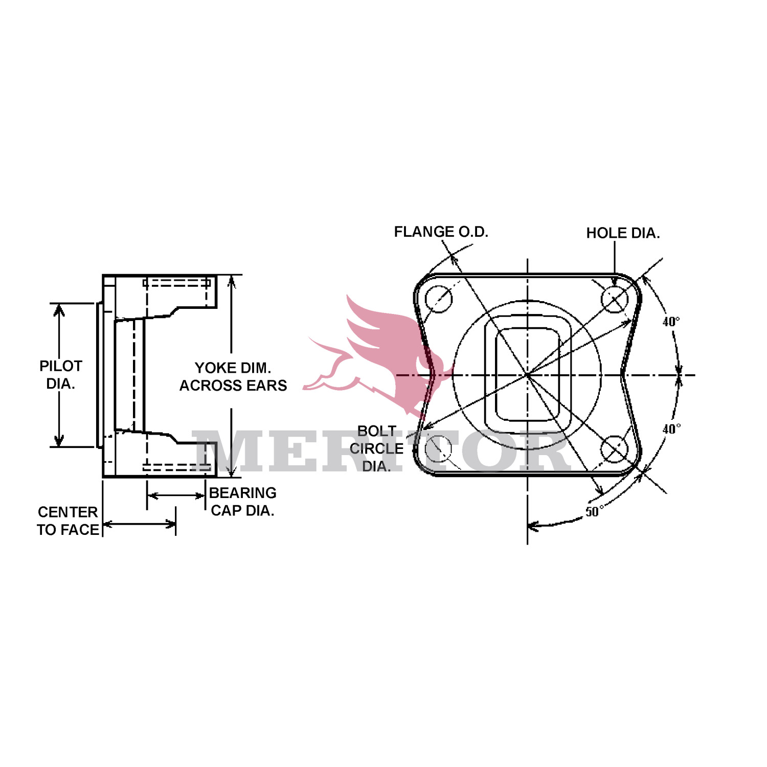 Drive Shaft Flange Yoke - 135N2119