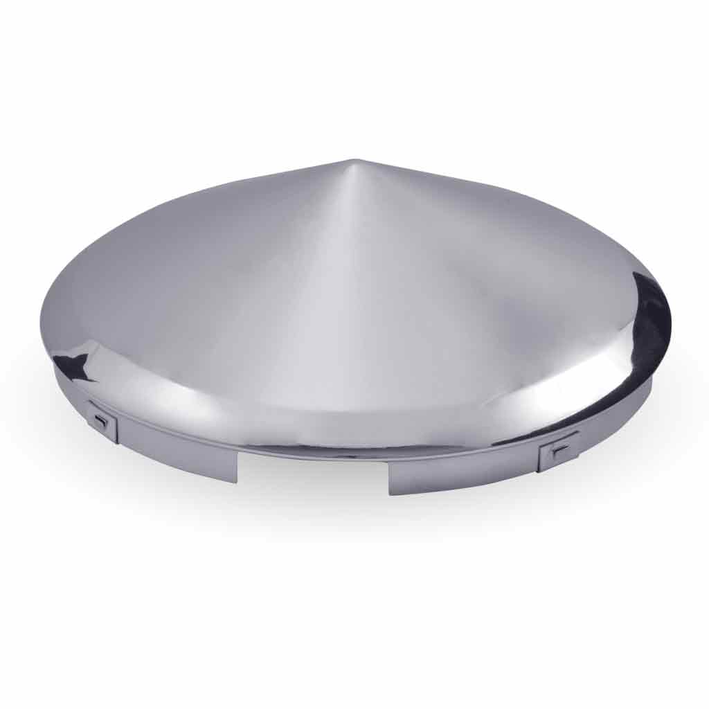 6 Notch Pointed Front Hubcap - Chrome Metal (THUB-6NP) - THUB-6NP