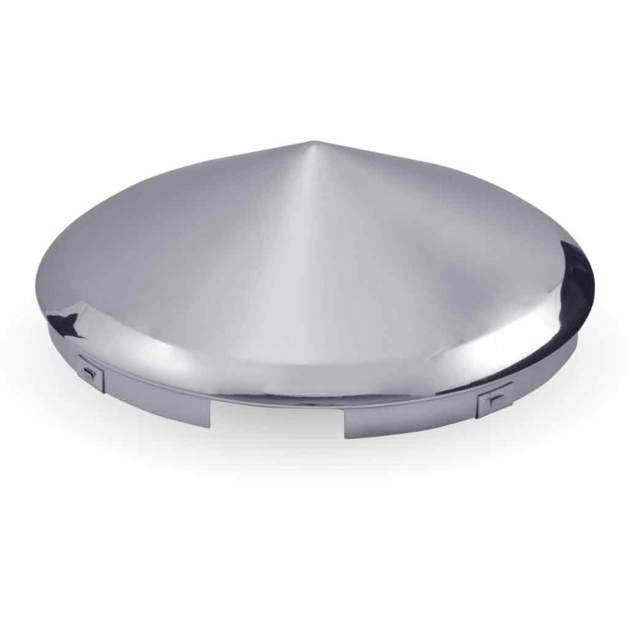 6 Notch Pointed Front Hubcap - Chrome Metal (THUB-6NP) - THUB-6NP