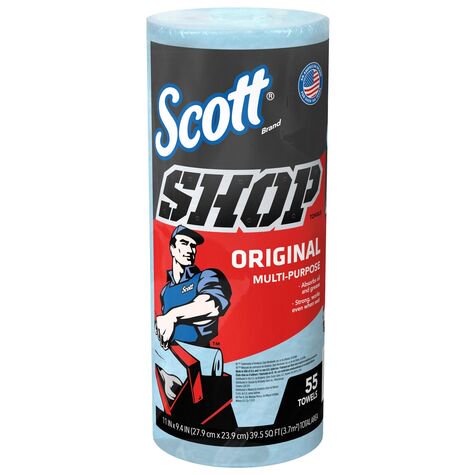Scott Shop Towels, Blue - 55 Towels - SCOT75130