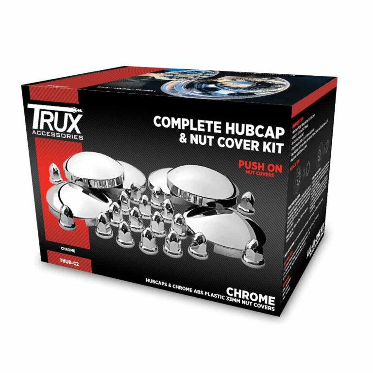 Trux Accessories THUB-C2 Chrome Front and Rear Hubcap Kit - THUB-C2