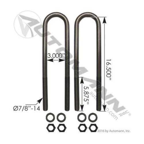 RND 7/8" X 3" X 16-1/2" KIT - UBK8161-164