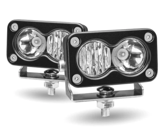 Mini Rectangular Flood/Spot Combo Worklights (2 Diodes) - Pair - 1000 Lumens - TLED-U105