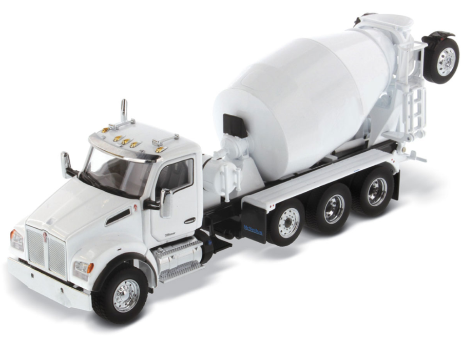 1:50 Kenworth T880S SBFA Tandem with McNeilus BridgeMaster Mixer - White - 71081