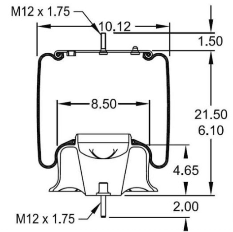 TR8468 Air Spring for Volvo | Replaces 21132005, W01-M58-8468