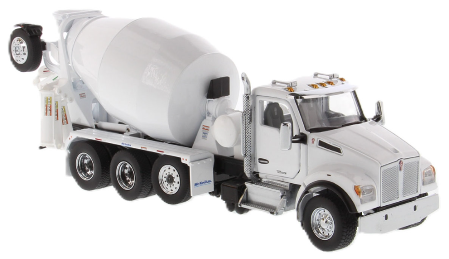 1:50 Kenworth T880S SBFA Tandem with McNeilus BridgeMaster Mixer - White - 71081