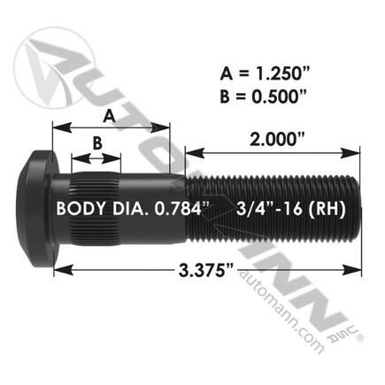 Automann 201.6054R Wheel Stud - 201.6054R