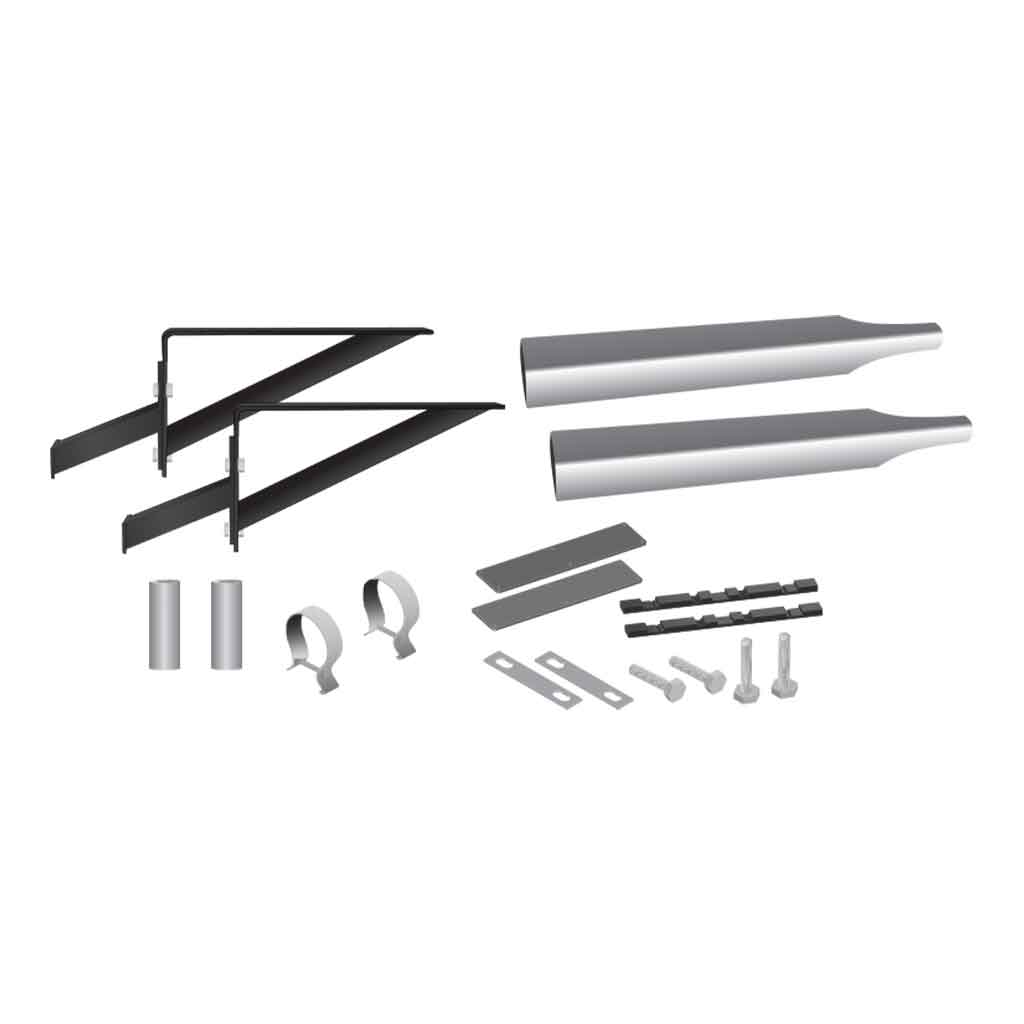 Half Fender Mounting Kit - Adjustable Fender Brackets 14 Gauge (Standard) (TFEN-HKIT) - TFEN-HKIT